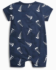 Ropa de Bebé Unisex de Algodón con Diseño de Moda 2017, Mono con Estampado de Barco de Dibujos Animados - Product Image 4