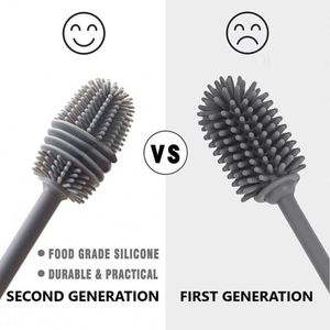 Silicone <b>Bottle</b> <b>Brush</b> Cleaning <b>Brush</b> Long Handle Water <b>Bottles</b> Cleaner <b>Brush</b> for Feeding <b>Bottle</b> Glassware - Product Image 4