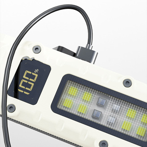 White Slim Pocket Flashlight, IP65 Waterproof High-Brightness LED Work <b>Light</b> with Digital Power Display for Camping - Product Image 4