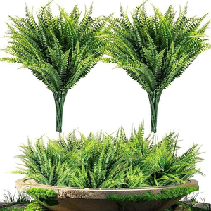 Simulación de 7 hierbas persas, simulación de plantas acuáticas, helechos, decoración para mesa de comedor, decoración exterior, plantas verdes - Product Image 1