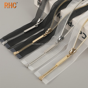 <span class=keywords><strong>Fermeture</strong></span> à glissière dorée transparente 5 # dents en or clair argenté noir blanc bande de maille transparente extrémité ouverte séparant <span class=keywords><strong>fermeture</strong></span> à glissière métal - Product Image 1