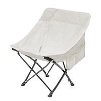 Nouveau design de mobilier d'extérieur chaise pliante de camping chaise légère et portable en demi-lune chaise de pêche en aluminium
