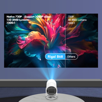 Mini projecteur de cinéma maison rétro B68, 2 Go de RAM, 1080P, portable, WiFi, avec haut-parleurs intégrés