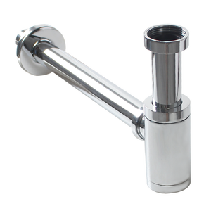 Manguera de drenaje de lavabo de baño de alta calidad chormed Silver P Trap Drainer Drain Pipe - Product Image 1