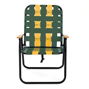 NPOT 2024 접이식 물갈퀴 잔디 비치 체어, 캠핑용 단단한 팔걸이가 있는 헤비 듀티 휴대용 야외 의자