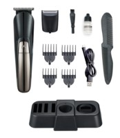 Tondeuse à barbe avec gabarit de coiffage, tondeuse corporelle pour peaux sensibles pour hommes, kit de toilettage tout-en-un format voyage