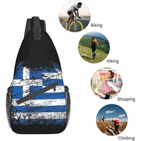 Sac à bandoulière avec drapeau de la Grèce, sac à dos patriotique de grande capacité, sac à dos de voyage et de randonnée, sac à bandoulière pour hommes et femmes, personnalisé