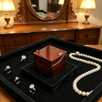 Boîte à bijoux carrée en bois faite à la main avec logo personnalisé, option rectangulaire, boîte cadeau de mariage pour le rangement de petits bijoux