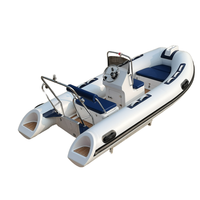 Bateau pneumatique semi-rigide de 13 pieds en Hypalon PVC et fibre de verre, ensemble combiné avec moteur hors-bord 30 CV, pour la pêche et les activités familiales en plein air