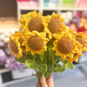 Accessoires de <span class=keywords><strong>couture</strong></span> artificiels Rose Tournesol <span class=keywords><strong>Oeillet</strong></span> Tulipe Fleur À Coudre À La Main Applique Crochet Applique DIY Fleurs - Product Image 4