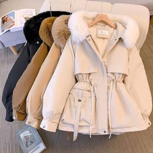 Long <span class=keywords><strong>manteau</strong></span> en <span class=keywords><strong>duvet</strong></span> de polyester pour femmes avec logo personnalisé pour l'hiver, fourrure chaude, trench ample, veste d'extérieur - Product Image 1