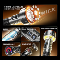 Lámpara de Camping Multifuncional LED Magnética de Aleación de Aluminio, Ultrabrillante, con Zoom, 5 Horas de Iluminación Continua, Carga Rápida, Gran Alcance