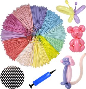 260 Globos, Látex Premium Largo para Torcer, para Cumpleaños, Bodas, Festivales, <span class=keywords><strong>Fiestas</strong></span>, Paquete <span class=keywords><strong>de</strong></span> 100 en Colores Pastel - Product Image 1