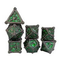 Offre Spéciale – Lot de 7 Dés Métalliques Polyédriques de Luxe Style Gothique Antique pour Jeux de Table D&D et RPG – Idéal pour Cadeaux