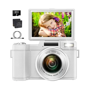 Hot Selling 4K Camera Point And Shoot Camera 16x Digitale Zoom Compact Mini Camera Voor Jongens Meisjes Kinderen
