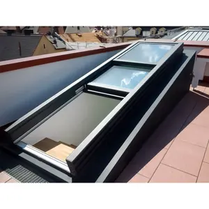 Gazebo de aluminio, ventana de techo automática, pérgola retráctil