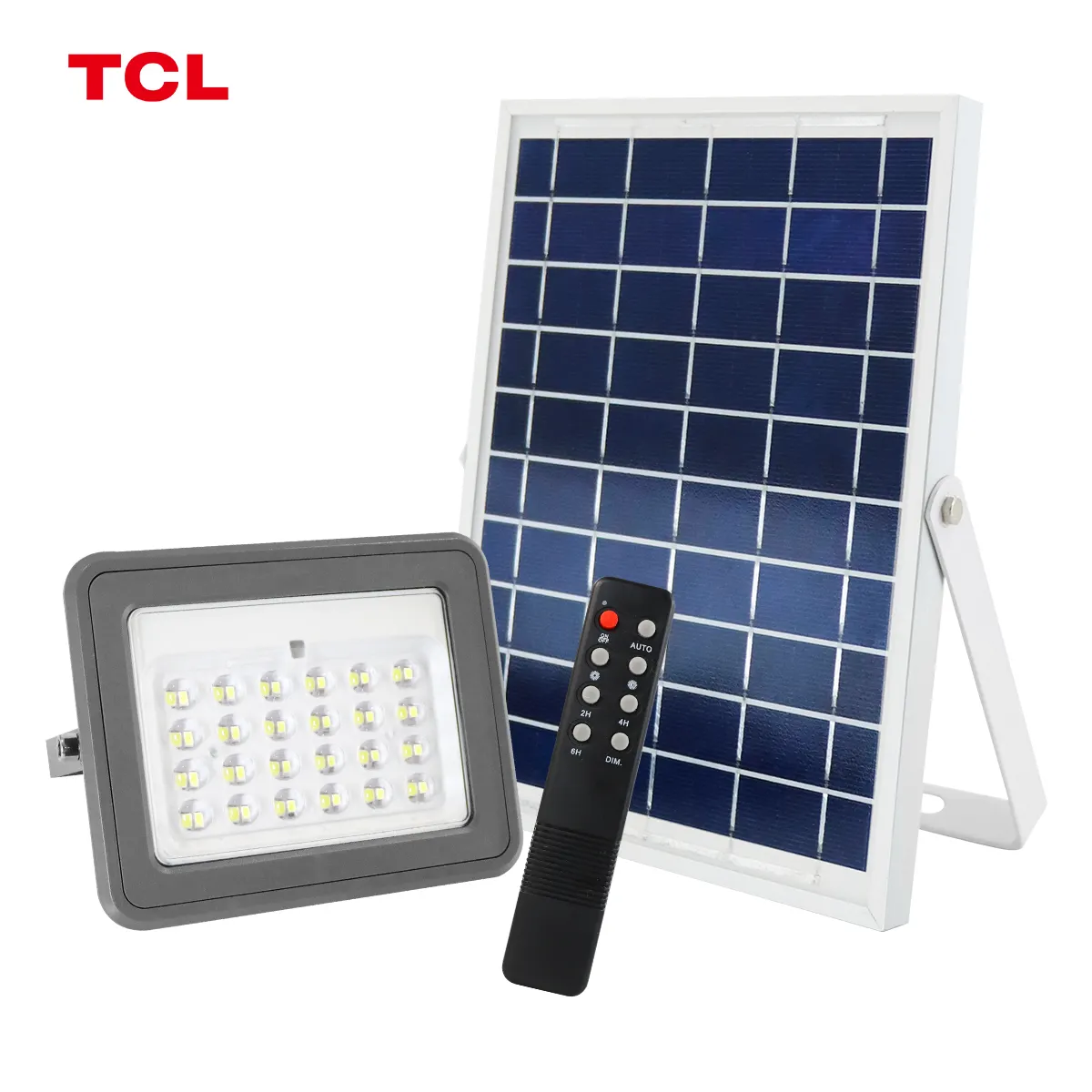 TCL outdoor IP65 waterproof 3000K/4000K/6500K motion sensor 100W/200W solar flood light outdoor floodlight