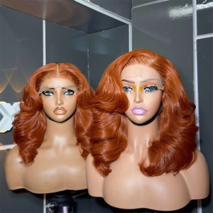 Perruques Courtes Bob Lisses Brésiliennes en <span class=keywords><strong>Cheveux</strong></span> Humains Pas Chères, Perruques Frontales en Dentelle HD Sans Colle pour Femmes Noires - Product Image 5
