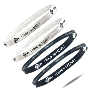 Diadema Deportiva Casual de Nailon Antideslizante para Mujer Fear0 con Mensaje 'I Have No Fear' para Gimnasio, Baloncesto, Running, Fútbol - Product Image 2