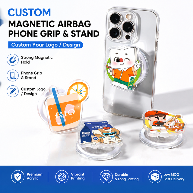 Foldable & Retractable Design Magnetic Pop Socket Phone Grips Magnetic Aluminum Phone Grip