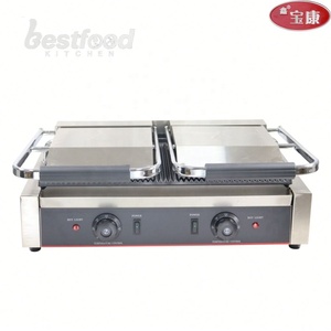 Gril électrique double contact en acier inoxydable OULI BL-813 pour steaks, plaques <span class=keywords><strong>de</strong></span> cuisson, machine à frire, gril à sandwichs entièrement strié - Product Image 3