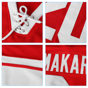 Takım süblimasyon baskı Logo özelleştirilebilir buz hokeyi giyim ile uzun kollu hızlı kuru buz hokeyi Jersey - Product Image 4