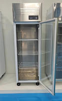 Réfrigérateur commercial à porte vitrée en acier inoxydable 304, réfrigérateur vertical à refroidissement par air pour supermarché et magasin de détail