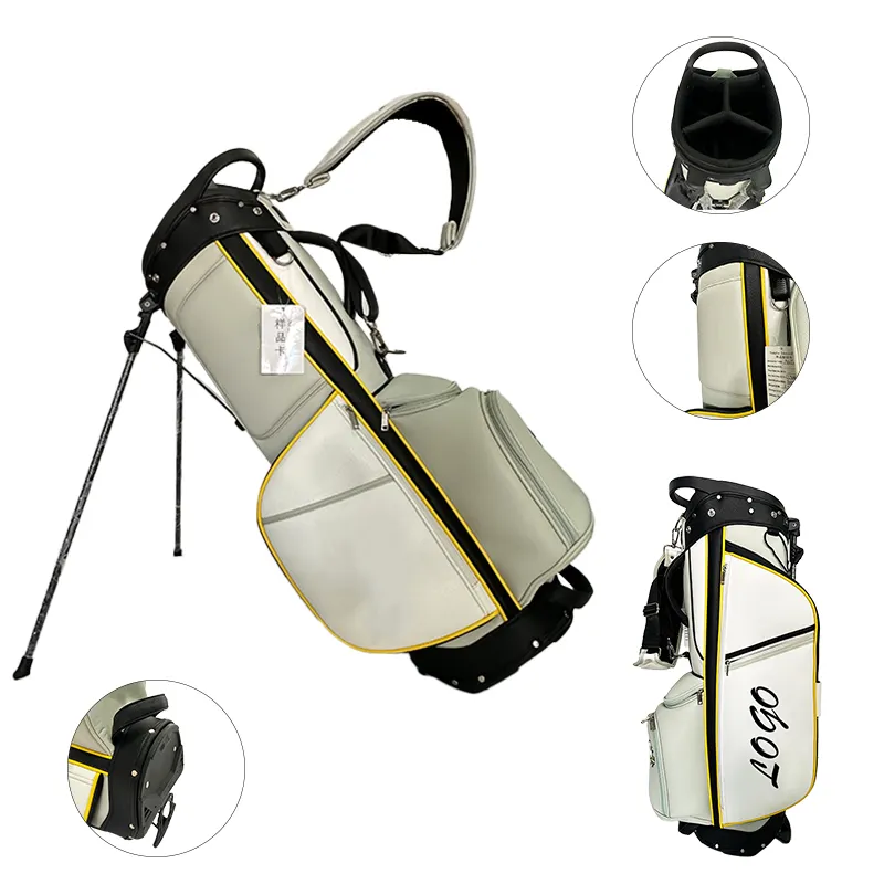 Chengsheng oem pelle pu golf club tour bag custom leggero cart stand golf bag per gli uomini