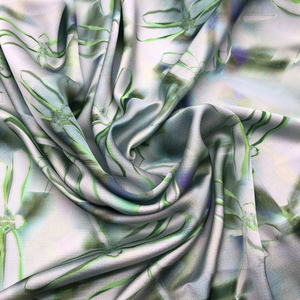 Khách hàng in mô hình con chuồn chuồn n058 75D Poly satin kiểm tra cơ sở vải - Product Image 4