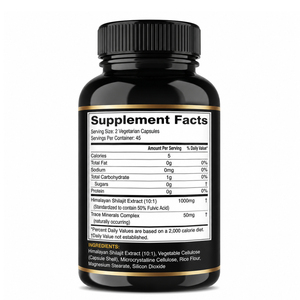 Cápsulas de Shilajit OEM/ODM, Shilajit Puro, Cúrcuma, Colina, Ashwagandha, 120 Cápsulas/Botella, Antioxidante para Entusiastas del Fitness Adulto - Product Image 4