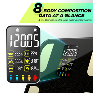 Balance connectée intelligente avec 8 électrodes et impression de rapport personnalisée pour usage domestique, compatible avec l'application - Product Image 2