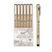 Stylos à encre professionnels, écriture fluide, marqueurs non effaçables en plastique 10*150mm pour dessin et croquis à la main