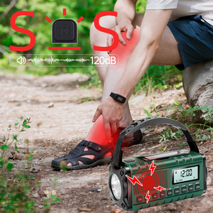 Radio Solar DAB+ con Manivela, Linterna y Altavoz Integrado de Plástico, Recargable para Emergencias y Desastres, 10000mAh, Modelo XSY-340 - Product Image 2