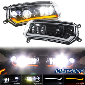 INMT - Faros Delanteros LED Modificados de Plástico para Can-Am <span class=keywords><strong>Spyder</strong></span> F3, Luces de Circulación Diurna, Intermitentes Integrados para Vehículos de Tres Ruedas - Product Image 4