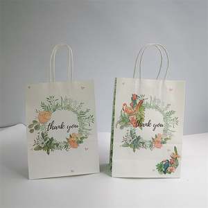 26*12*33cm Kraft Paper <b>Thank</b> <b>You</b> Packaging Bags for Small Business Gift Bag Handle for Wedding Christmas Birthday Gift Package - Product Image 5