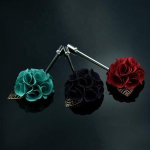 Handmade Fashion Broche Lapel Pin Folha tecido colorido e flor Design para homens e mulheres - Product Image 3
