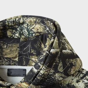Sweat à capuche camouflage personnalisé en coton de haute qualité pour homme, coupe ample, imprimé et brodé, fonctionnel pour la chasse - Product Image 3
