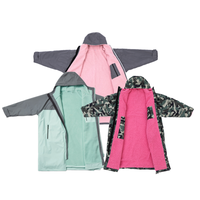 Peignoir à langer imperméable à séchage recyclé personnalisé avec doublure en polaire Sherpa Peignoirs de bain Surf Beach