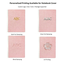 En gros, Couverture de planificateur à anneaux en toile de lin rechargeable, format moyen, pour journal, planificateur ou carnet