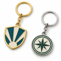 Porte-clés en alliage de zinc avec emblème de navigation personnalisé, logo sur mesure, cadeau promotionnel en gros, fabricant de porte-clés métalliques