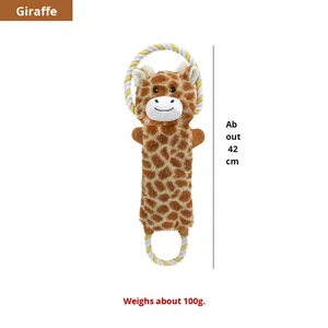 Juguete de Peluche Resistente para Perros, Juguete Chirriante Interactivo, Resistente a Mordidas, para Limpieza Dental, con Anillo de Cuerda de Algodón - Product Image 6