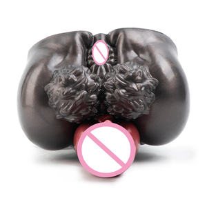 Masajeador de Pene Masculino con Diseño de Doble Estimulación, con un Masturbador de Silicona Inspirado en un Lobo Salvaje con Tapón Anal Integrado - Product Image 2