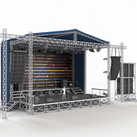 Plateforme de scène modulaire facile à installer, capacité 750 kg, pour événements, scène mobile, éclairage, spectacles.