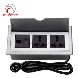 Nuevo Enchufe de Mesa Empotrado con Tapa Abatible, Toma de Corriente Múltiple Oculta para Escritorio, Enchufe Eléctrico con Clavijas EU, US, UK - Product Image 2