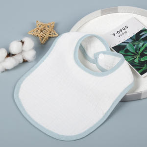 Unisex White Baby Lätzchen Plain Dyed Eco Friendly Baby Lätzchen Personal isierte benutzer definierte monogramm ierte Text Baumwolle Versand bereit 100% Baumwolle - Product Image 3