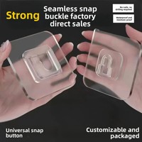 Crochets muraux adhésifs transparents forts support de rangement à ventouse sans trace pour salle de bain salon garde-robe