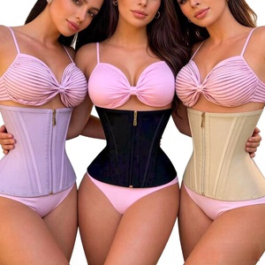 Corset amincissant pour femme post-partum, Fajas Colombianas de compression BBL Lipo, gaine sablier avec fermeture éclair et baleines en acier extérieures - Product Image 1
