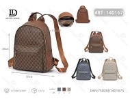 Zaino da uomo patchwork in microfibra e pelle sintetica con tracolla arcuata, maniglia rimovibile e tasca interna con cerniera sotto i 20 euro - Product Image 1