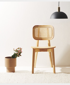 Modern Nordic <strong>Dining</strong> <strong>Chair</strong> Furniture for Living Room Hotel Restaurant Kitchen <strong>Rattan</strong> Solid Wood Wooden <strong>4</strong> 6 8 <strong>Chair</strong> and Table <strong>Set</strong> - Product Image 3