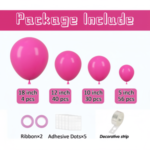 Wedding Birthday <b>Anniversary</b> Party <b>Decor</b> Garland Solid Color 130Pcs Different Sizes Latex Boho Balloon Arch Kit - Product Image 3